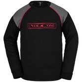 Waffle Backed Crew Fleece Black