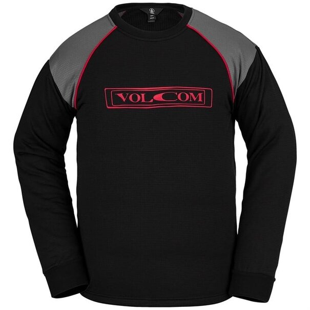 Volcom Waffle Backed Crew Fleece Black