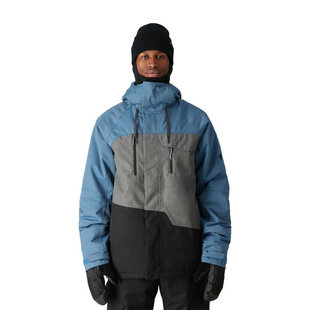 Men'S Geo Insulated Jacket Stellar Blue Colorblock