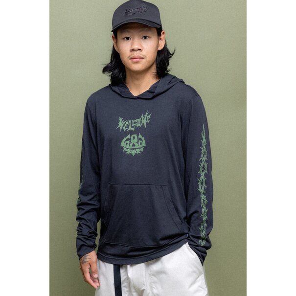 686 Men'S Everywhere Drirelease® Long Sleeve Hooded Tech Tee Welcome Black