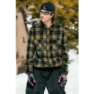 Men'S Sierra Fleece Flannel Sage Plaid