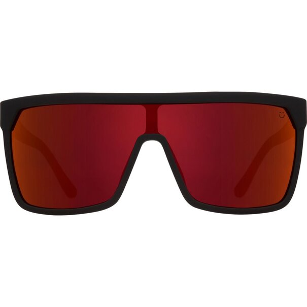 Spy Optics Flynn Soft Matte Black Red Fade - Happy Gray Green Red Light Mirror