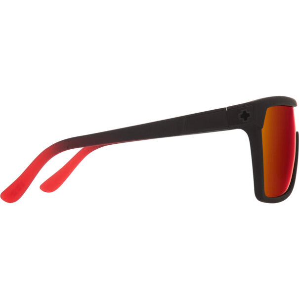 Spy Optics Flynn Soft Matte Black Red Fade - Happy Gray Green Red Light Mirror