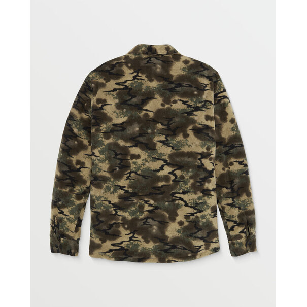 Volcom Bowered Fleece Ls Dark Khaki