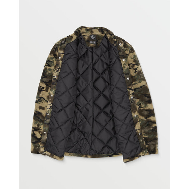 Volcom Bowered Fleece Ls Dark Khaki