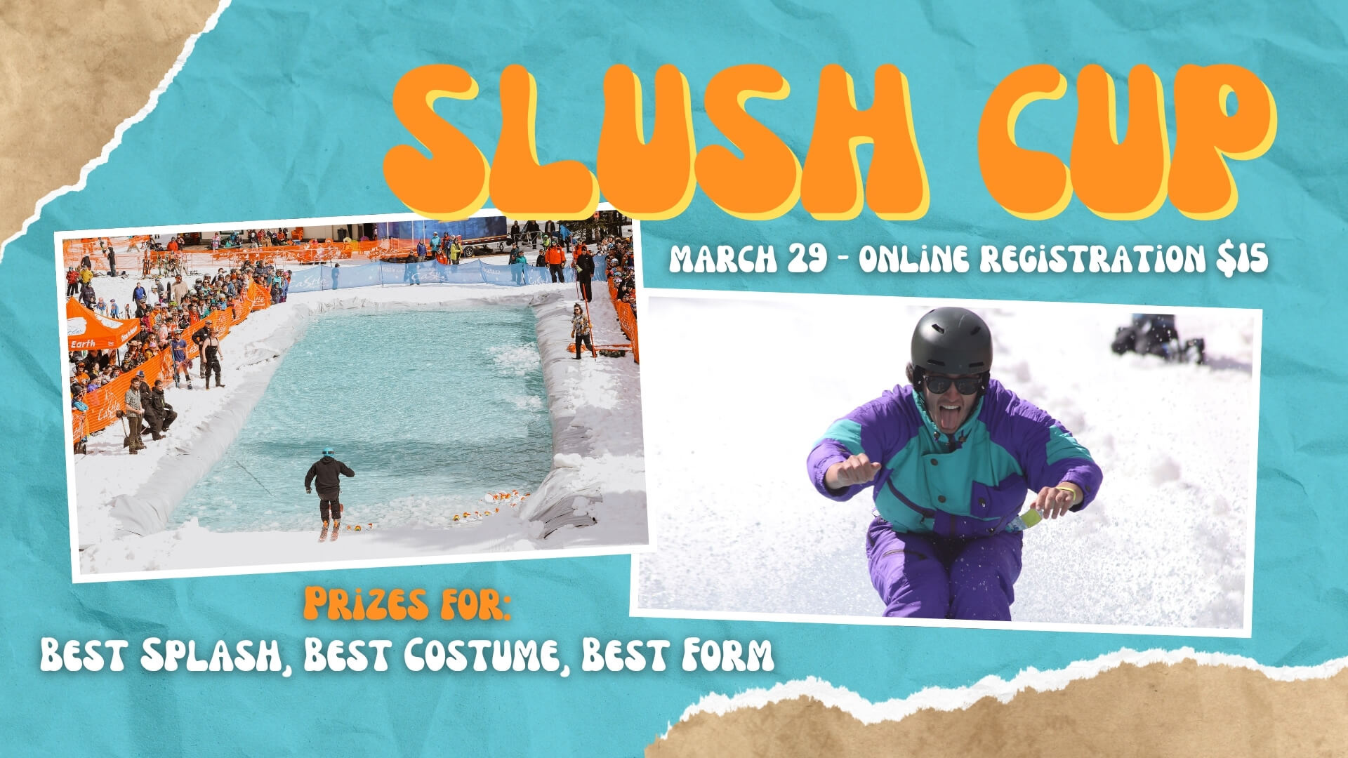  Our annual Slush Cup event is not one you’re going to want to miss and takes place at the bottom of Whiskey Jack, within the base area.