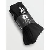 Volcom Full Stone Sock-3 Pack-Black