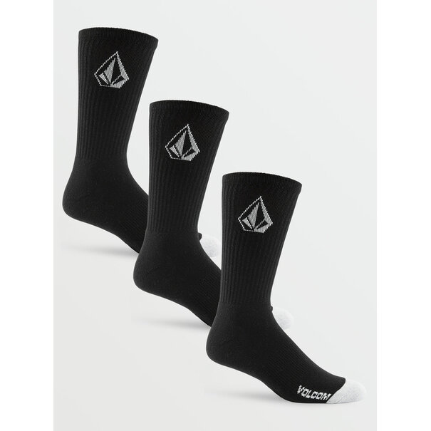 Volcom Volcom Full Stone Sock-3 Pack-Black