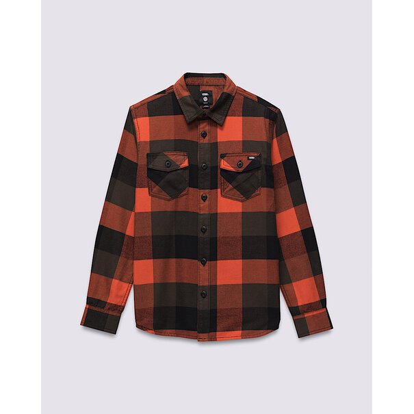 Vans Footwear Vans Kids Box Flannel CLA - Black/Fiesta