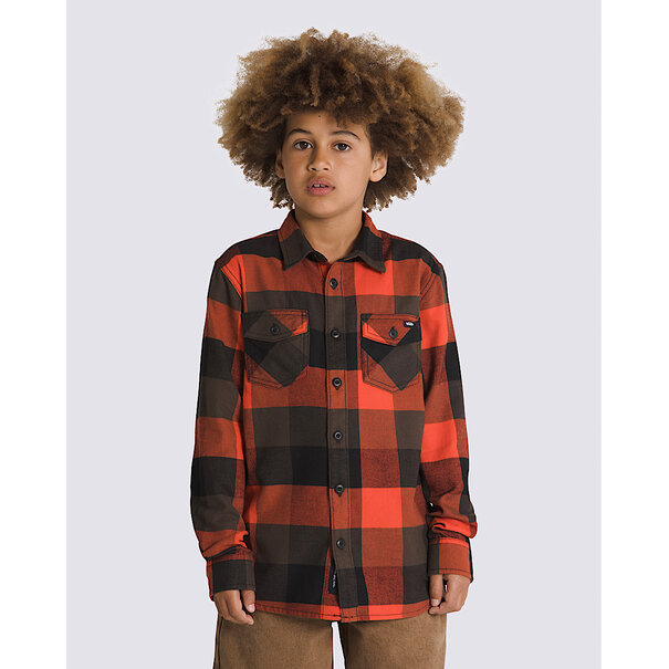 Vans Footwear Vans Kids Box Flannel CLA - Black/Fiesta