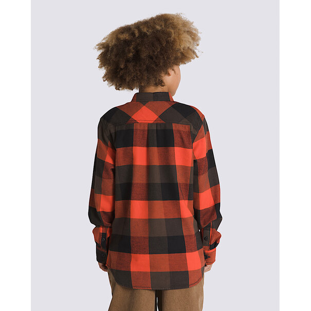 Vans Footwear Vans Kids Box Flannel CLA - Black/Fiesta