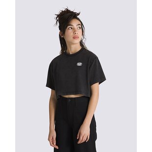 Vans Oval Wash S/S Crop RE-Black