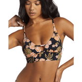 Hooked On Tropics V Neck Cami Black Pebble