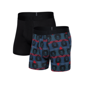 DROPTEMP COOLING COTTON BOXER BRIEF FLY 2PK-GRIZZLY