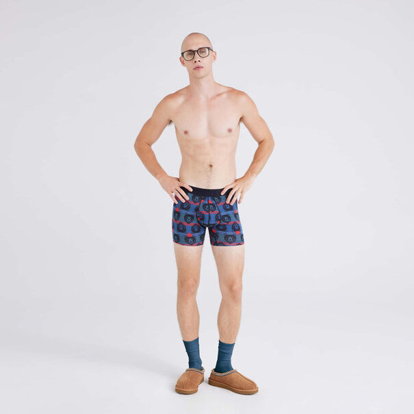 SAXX Underwear DROPTEMP COOLING COTTON BOXER BRIEF FLY 2PK-GRIZZLY