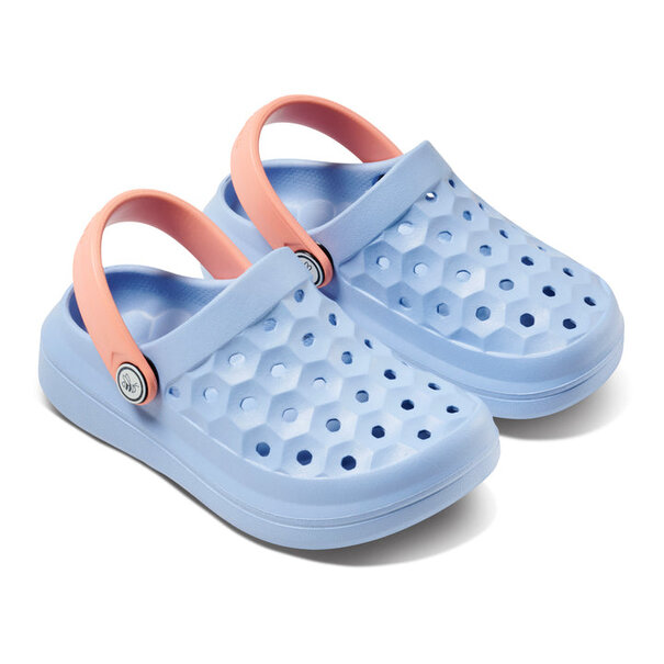 Joybees Footwear Kids Varsity Clog-Solid Frozen Fjord/Peach