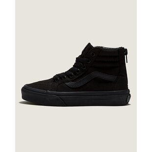 Kids Sk8-Hi Zip-Pop Check- Black/Black