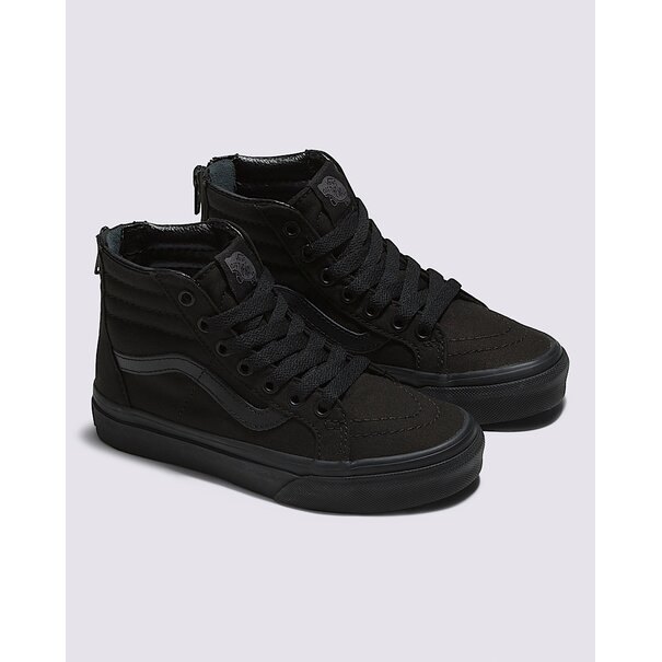 Vans Footwear Kids Sk8-Hi Zip-Pop Check- Black/Black