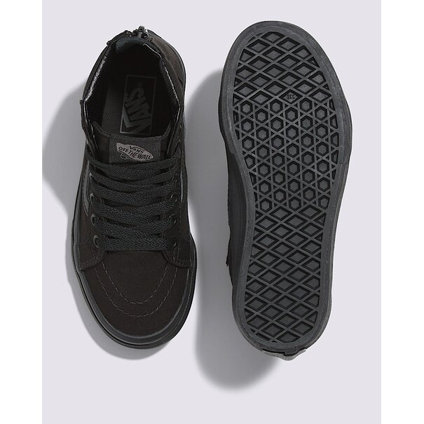 Vans Footwear Kids Sk8-Hi Zip-Pop Check- Black/Black