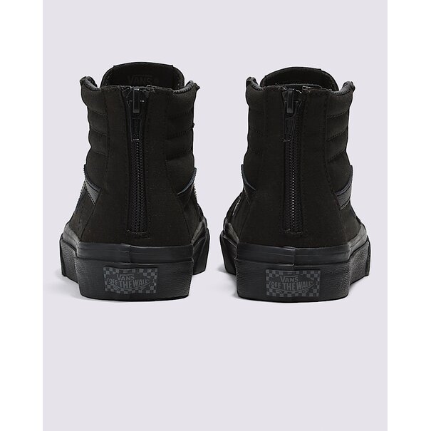 Vans Footwear Kids Sk8-Hi Zip-Pop Check- Black/Black