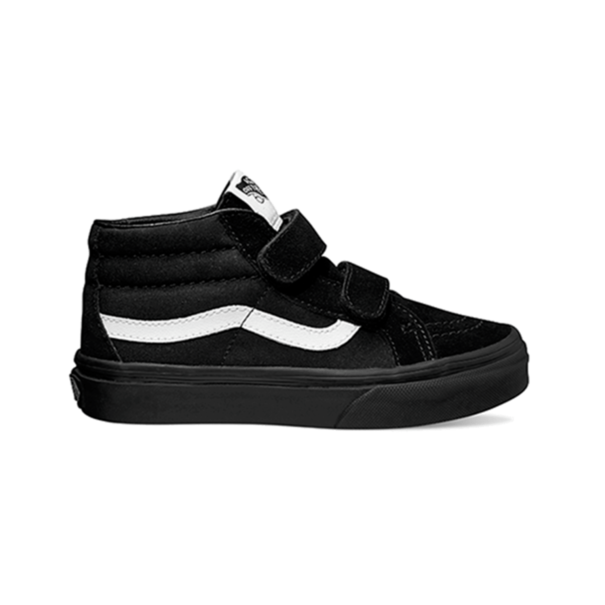 Vans Footwear Sk8-Mid Reissue V-Canvas and Suede- Black/Black