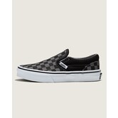 Kids Classic Slip-On-Checkerboard- Black/Pewter