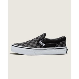 Kids Classic Slip-On-Checkerboard- Black/Pewter