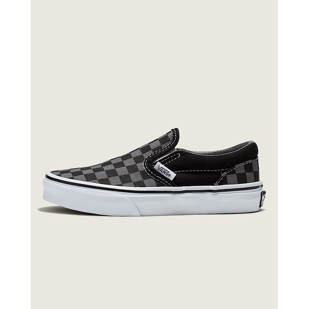 Vans Footwear Kids Classic Slip-On-Checkerboard- Black/Pewter