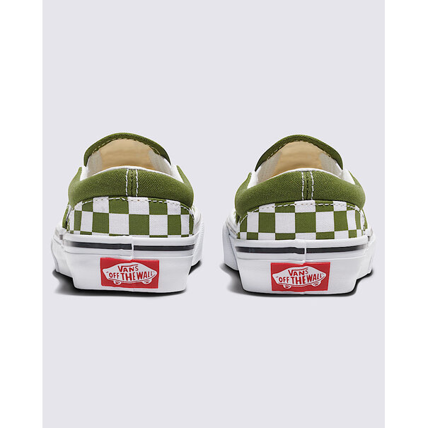 Vans Footwear Kids Classic Slip On-Color Theory Checkerboard-Green