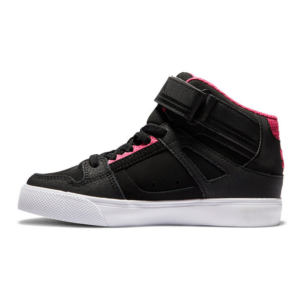 DC Shoes Cure Hi Top Elastic Youth- Black/Black/Pink