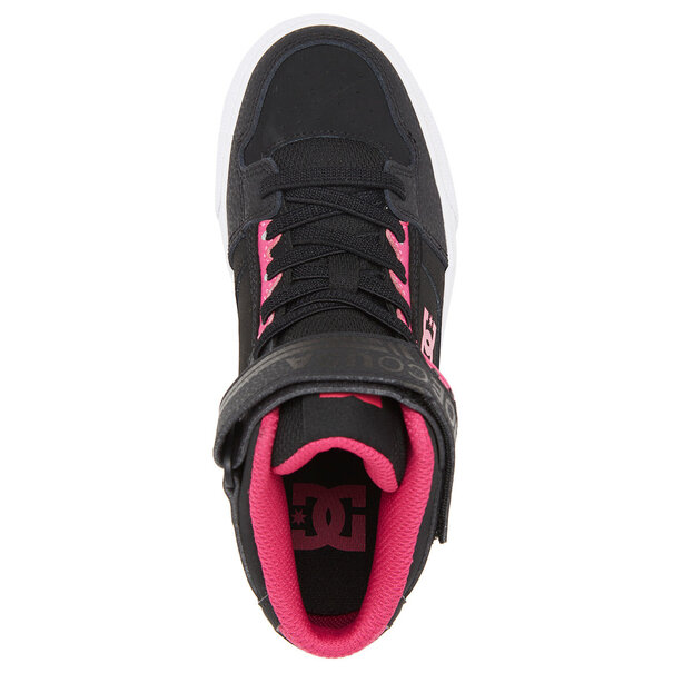 DC Shoes Cure Hi Top Elastic Youth- Black/Black/Pink
