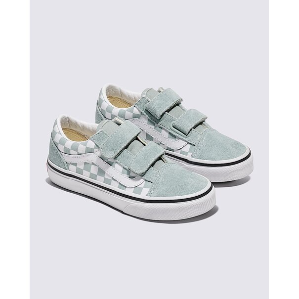 Vans Footwear Vans Kids Old Skool V-Color Theory Checkerboard-Pure Grey/White