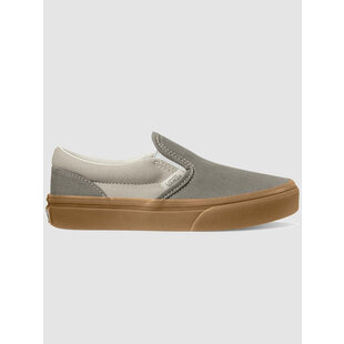 Vans Youth Classic Slip-Ons-Neutral Gray/Gum