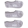 Vans Women's No Show Socks 3-Pack-Heather Grey/White