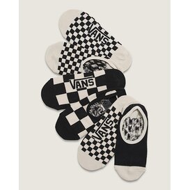 Vans Women's No Show Socks-Black/White Checkered