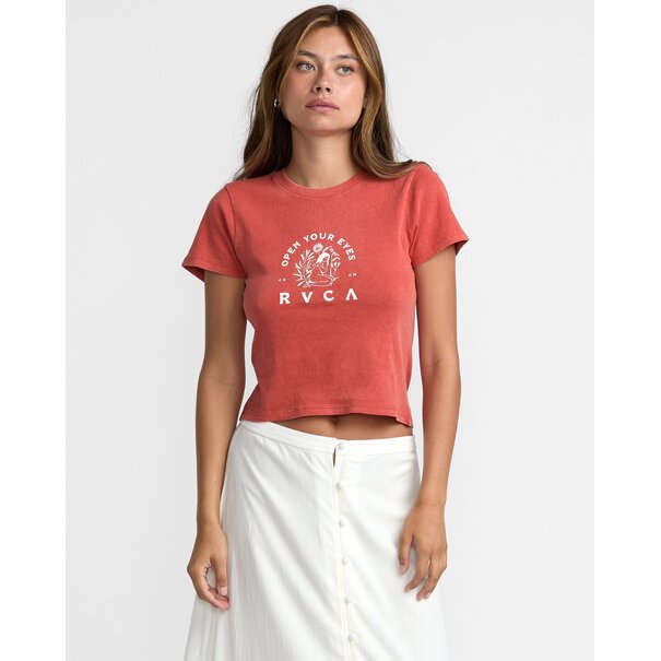 RVCA 411 Tee-Pepper Red