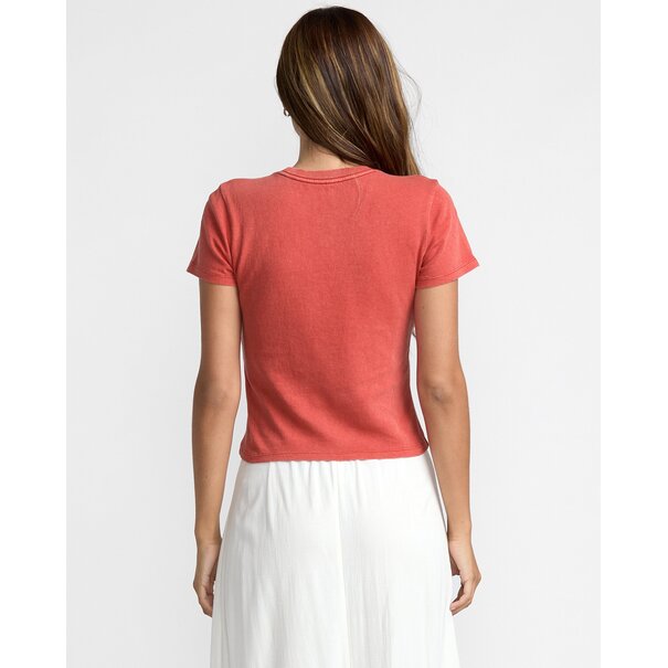 RVCA 411 Tee-Pepper Red