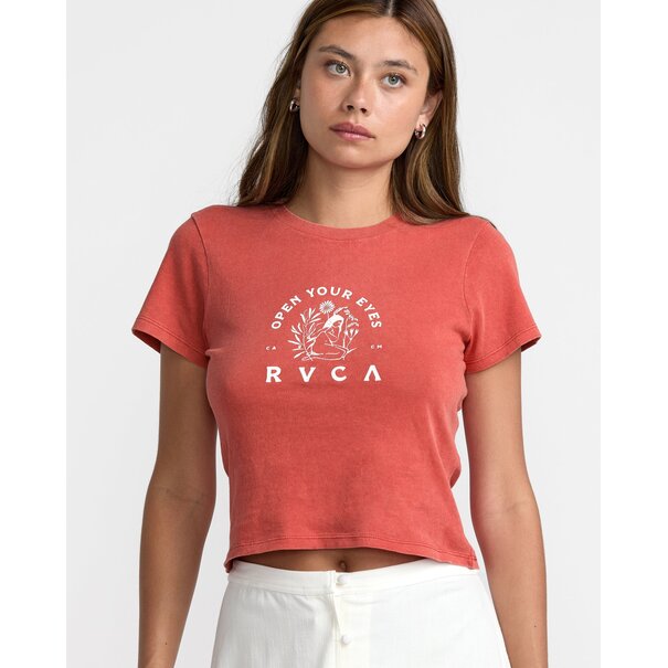 RVCA 411 Tee-Pepper Red