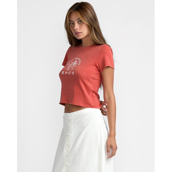 RVCA 411 Tee-Pepper Red