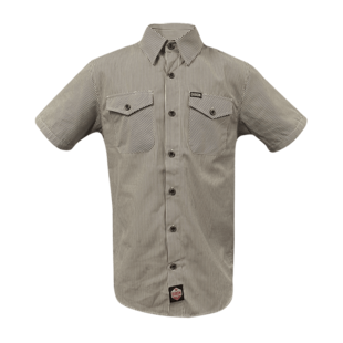 Workforce SS Shirt-Brown/White Striped