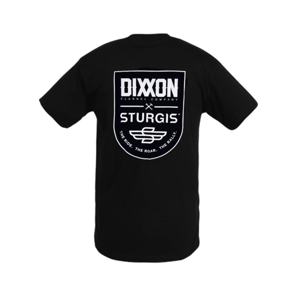 Dixxon Dixxon Sturgis Ride Roar Rally Badge SS Tee-Black