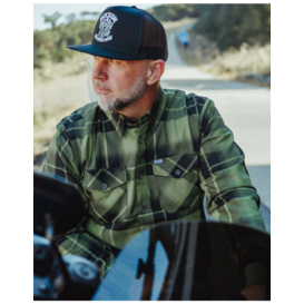 Dixxon Crazy Horse Flannel-Green/Black