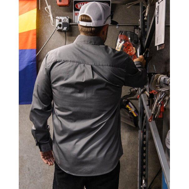 Dixxon Workforce Long Sleeve Button Up / Charcoal