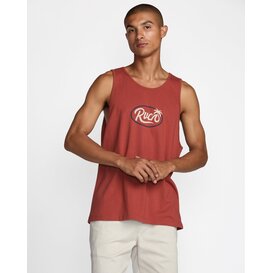 Frond Script Tank-Dusty Red