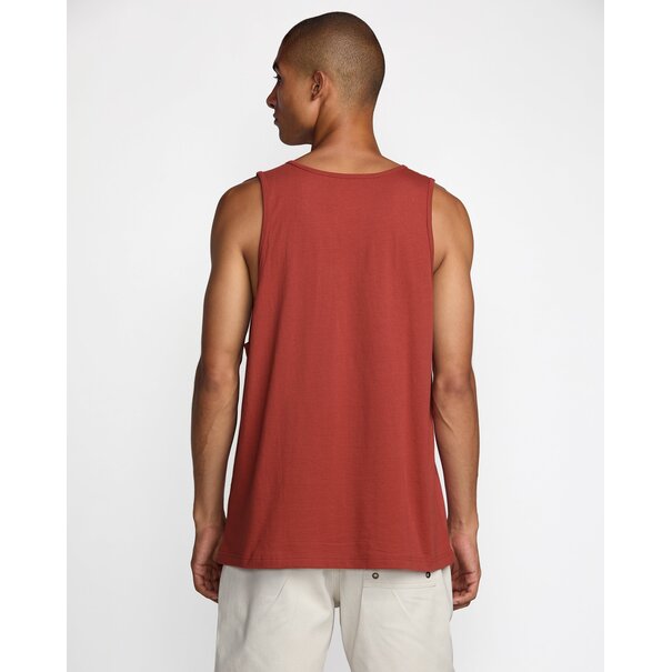 RVCA Frond Script Tank-Dusty Red