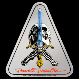 Powell Peralta Sticker-Skull With Sword Triangle