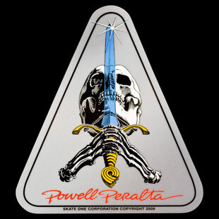 Powell Peralta Sticker-Skull With Sword Triangle
