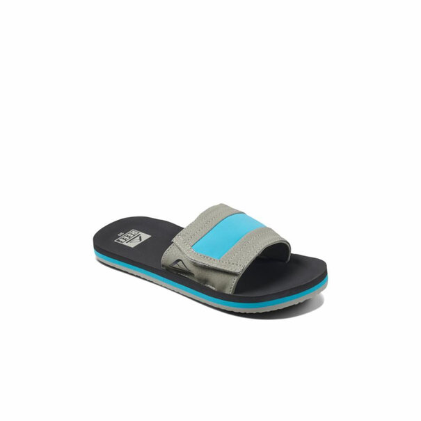 Reef Kids Ahi Slide Sandals - Grey/Blue