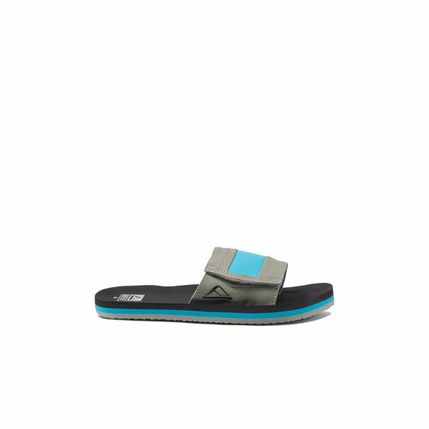 Reef Kids Ahi Slide Sandals - Grey/Blue