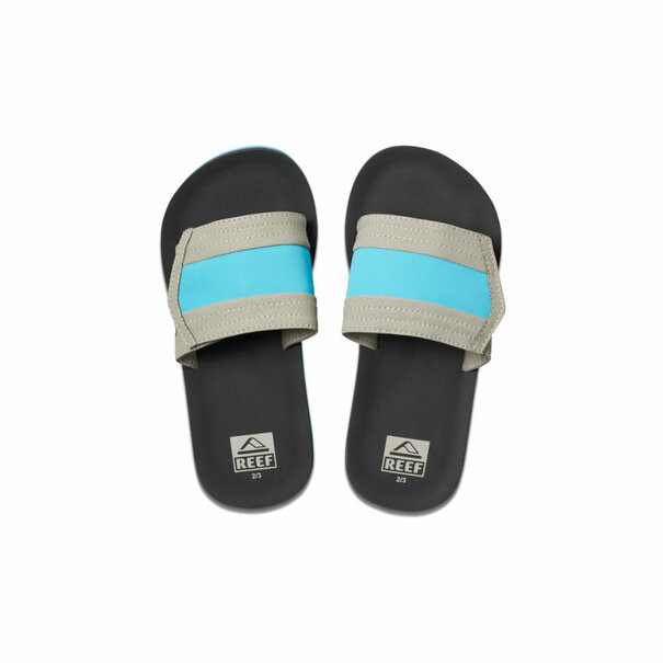 Reef Kids Ahi Slide Sandals - Grey/Blue